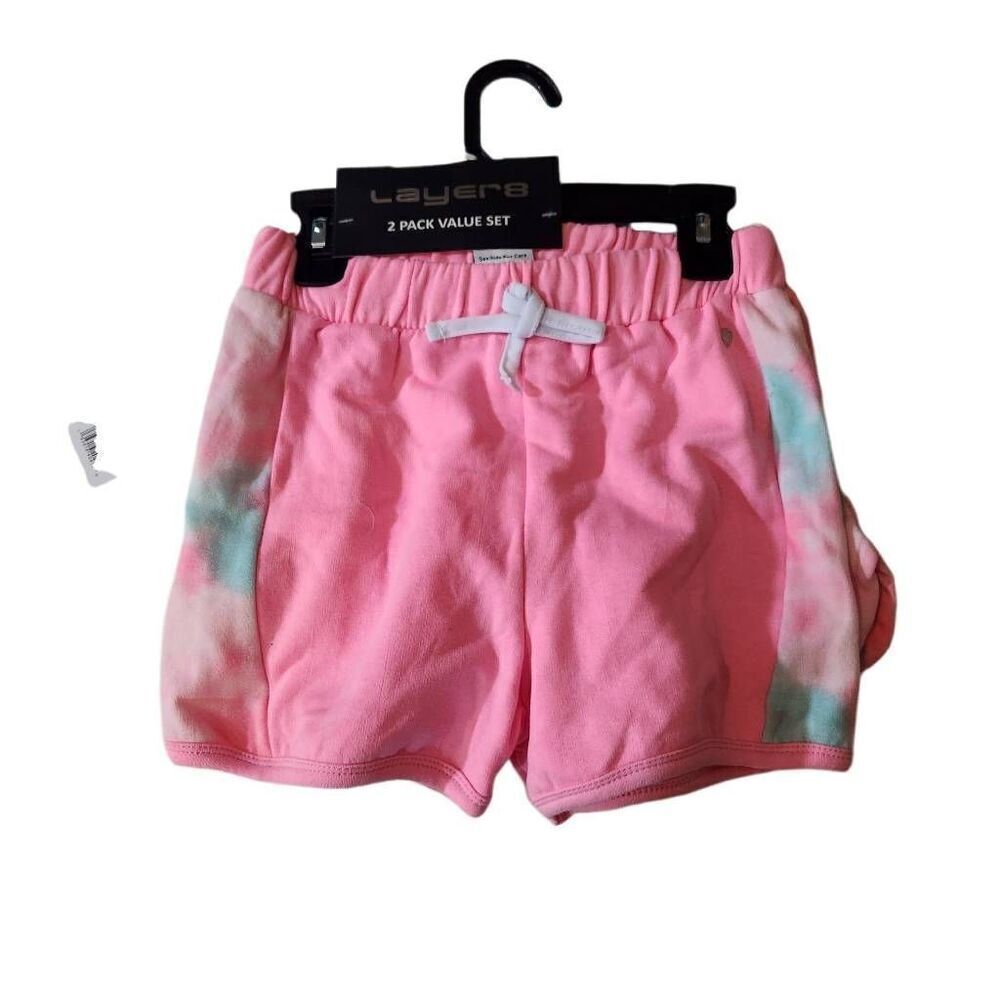 Girl's Layer 8 2-Pack Pink Short Size Medium‎ 8/10